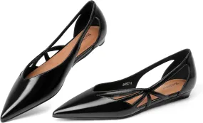 Reitoye Flats for Womens Closed Pointed Toe Ballet Flat Comfortable Dressy Work Slip On Casual Shoes Womens Flats