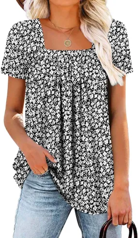 ROSELINLIN Womens Short Sleeve Shirts to Wear with Leggings Summer Sleeveless Shirts Tank Tops