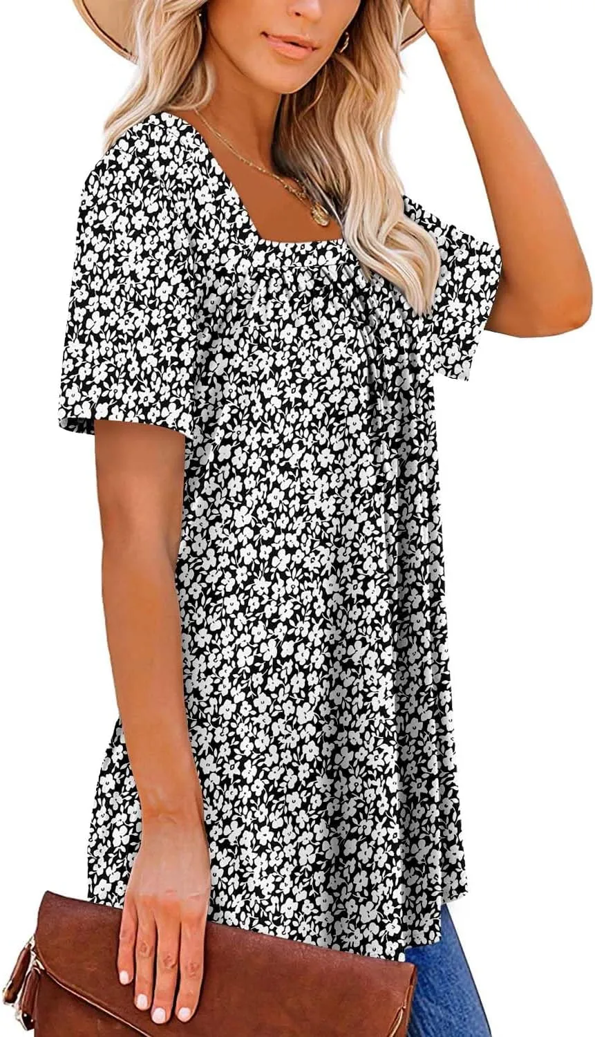 ROSELINLIN Womens Short Sleeve Shirts to Wear with Leggings Summer Sleeveless Shirts Tank Tops