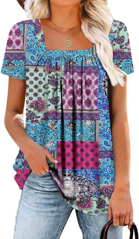 ROSELINLIN Womens Short Sleeve Shirts to Wear with Leggings Summer Sleeveless Shirts Tank Tops