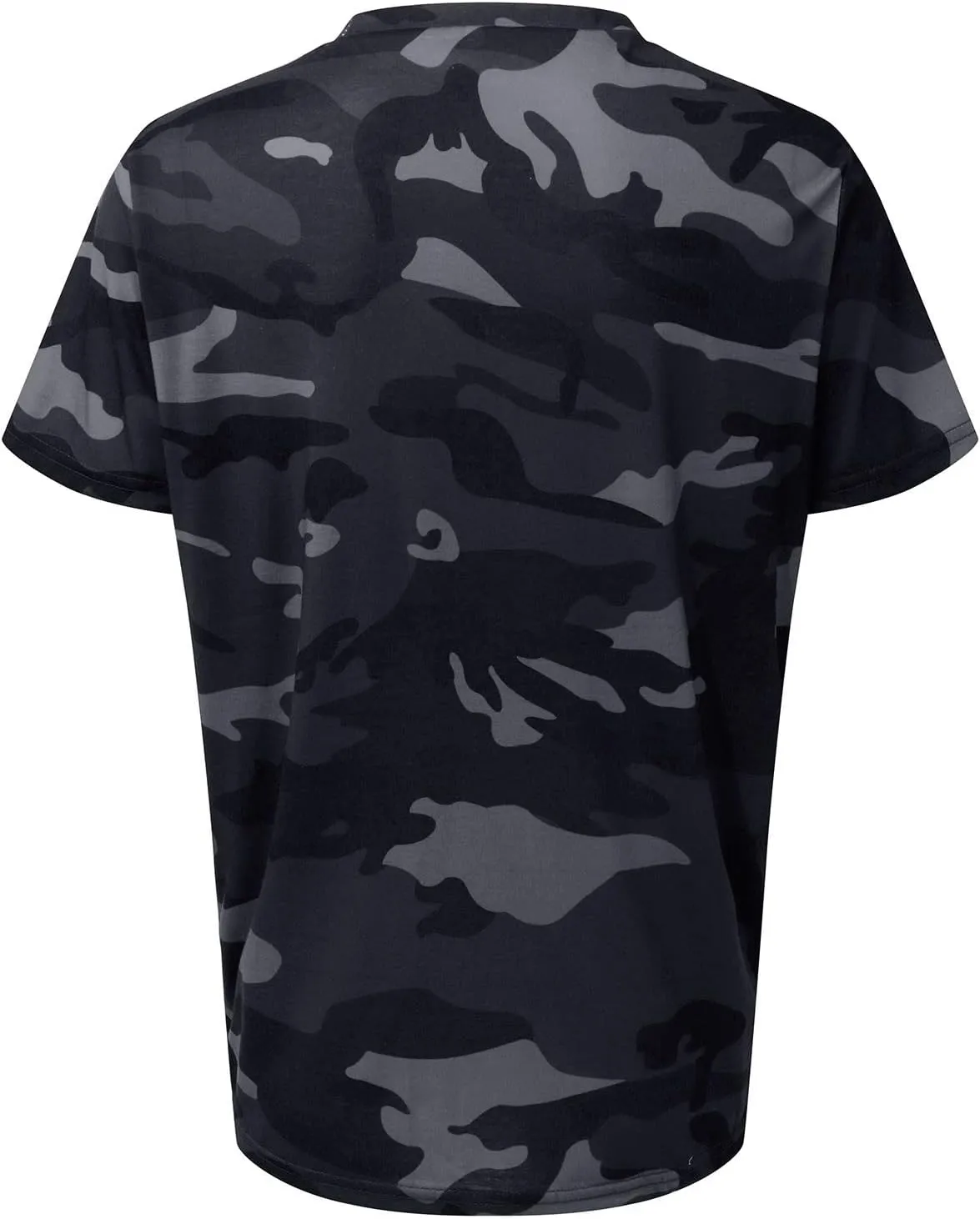 RTRDE Men's Casual T Shirts for Man Camouflage T-Shirt Sports Fitness Short Sleeve Military Camo Crewneck Shirts, XL-5XL