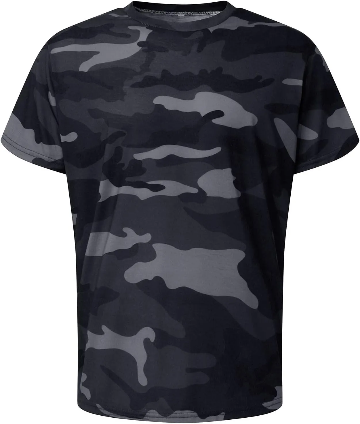 RTRDE Men's Casual T Shirts for Man Camouflage T-Shirt Sports Fitness Short Sleeve Military Camo Crewneck Shirts, XL-5XL