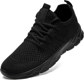 Running Shoes for Mens Fashion Sneakers Mens Tennis Walking Shoes Lightweight Black,Size 8