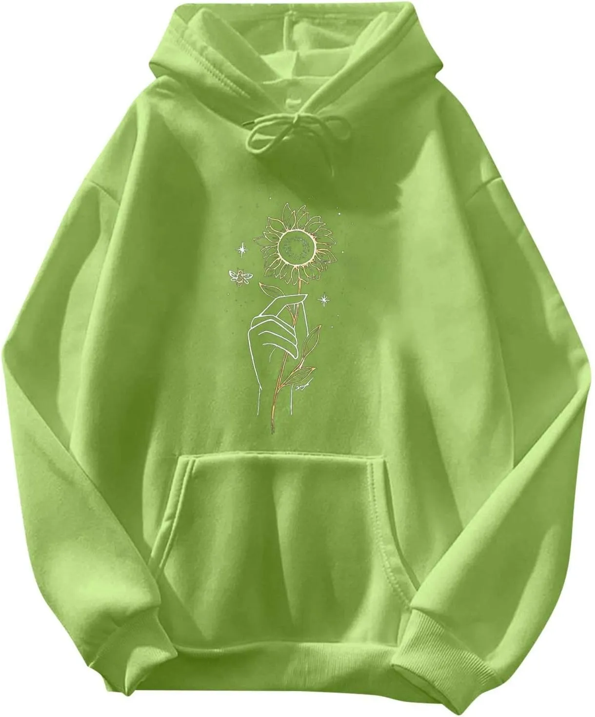 Rvidbe Women's Hoodies Long Sleeve Pullover Drawstring Sweatshirt Hoodies with Pocket Cute Hoodies for Women Zip Up Trendy Hoodies for Women