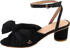 Sandal Heels Women's Chunky Low Heels Open Toe Sandals Black Heals Open Toe Ankle Strap Stylish Heeled Sandals