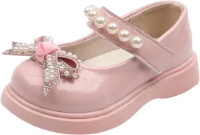 Sandals for Big Girls Size 5 Girls Sandals Children Shoes Pearl Bow Tie Hook Puppy Slippers for Toddler Girls