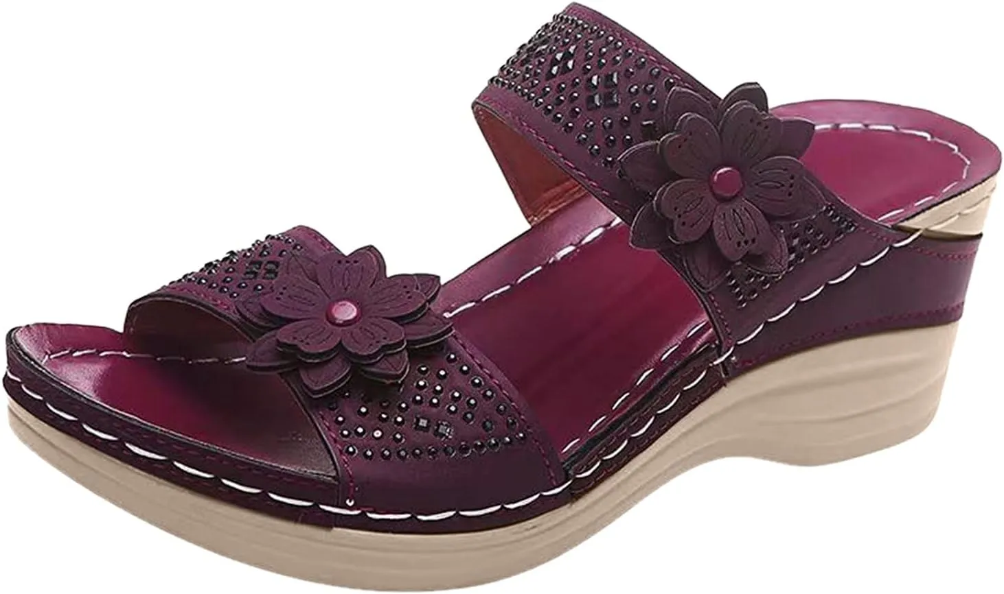 Sandals for Women Dressy, Sandal Womens Platform Wedge Sandals Open Toe Buckle Ankle Strap Sandals Elegant Shoes