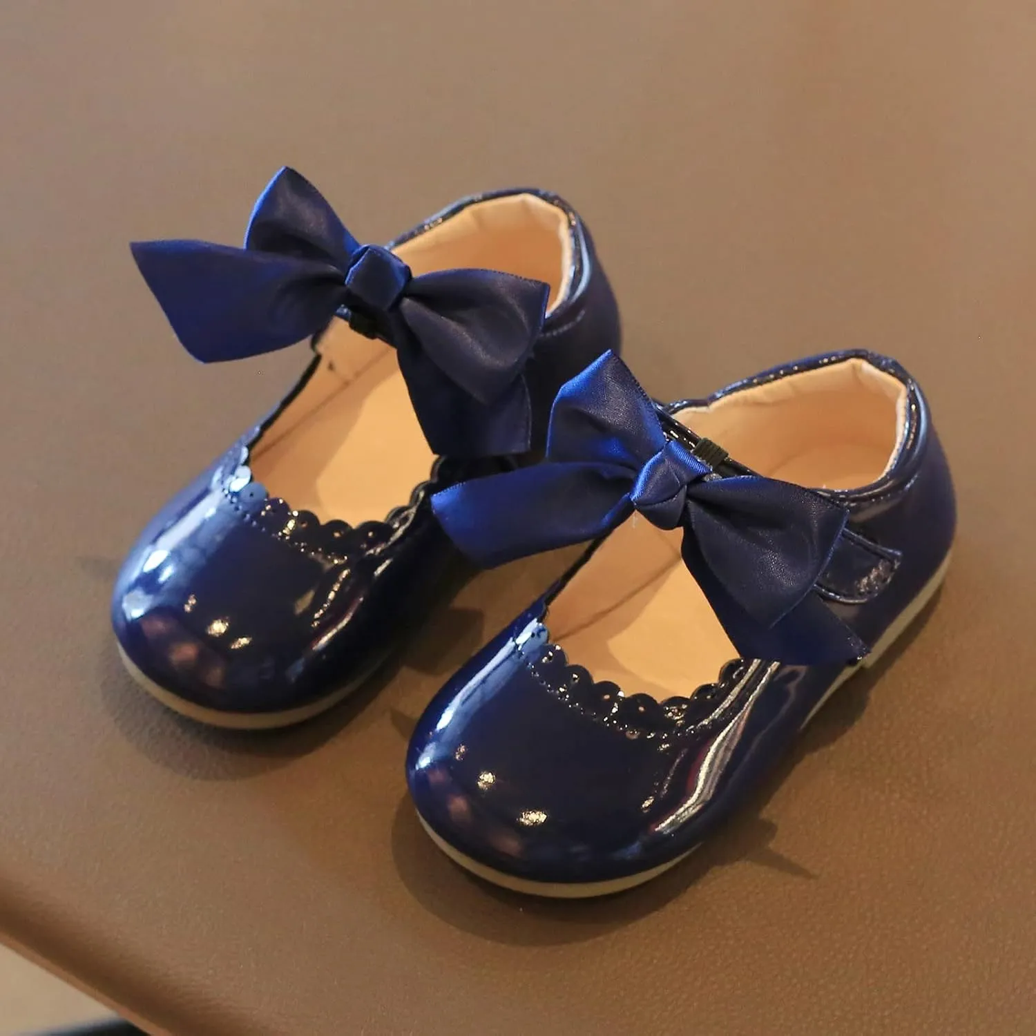 School Uniform Dress Shoes for Toddler Girls Mary Jane Flat Flower Girl Shoes Little Kid Ballet Shoes Church Baby Shoes