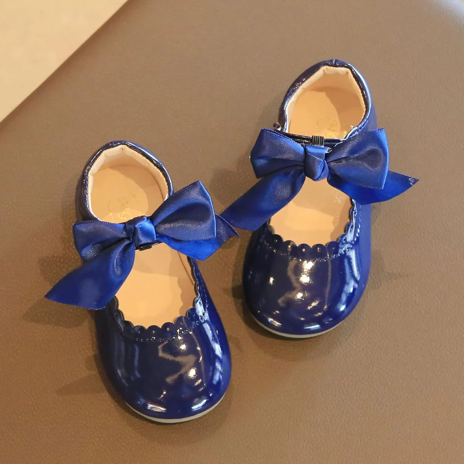 School Uniform Dress Shoes for Toddler Girls Mary Jane Flat Flower Girl Shoes Little Kid Ballet Shoes Church Baby Shoes