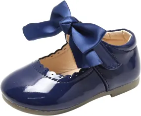 School Uniform Dress Shoes for Toddler Girls Mary Jane Flat Flower Girl Shoes Little Kid Ballet Shoes Church Baby Shoes