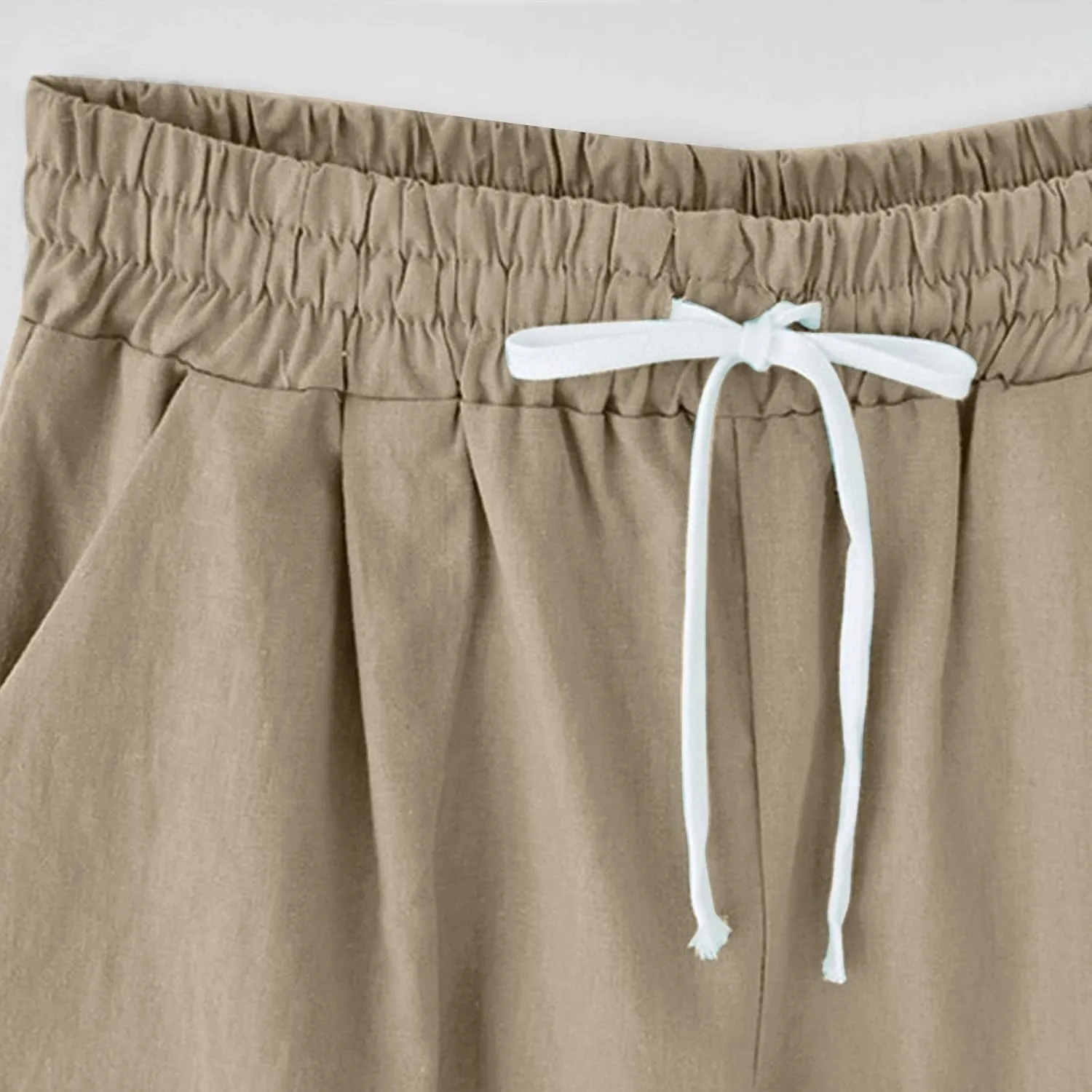 sdbrld Bermuda Shorts for Women,Womens Bermuda Shorts Fashion Summer Drawstring Shorts High Waisted Cotton Athletic Shorts