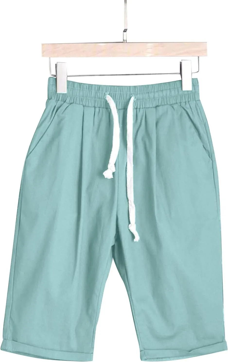 sdbrld Bermuda Shorts for Women,Womens Bermuda Shorts Fashion Summer Drawstring Shorts High Waisted Cotton Athletic Shorts
