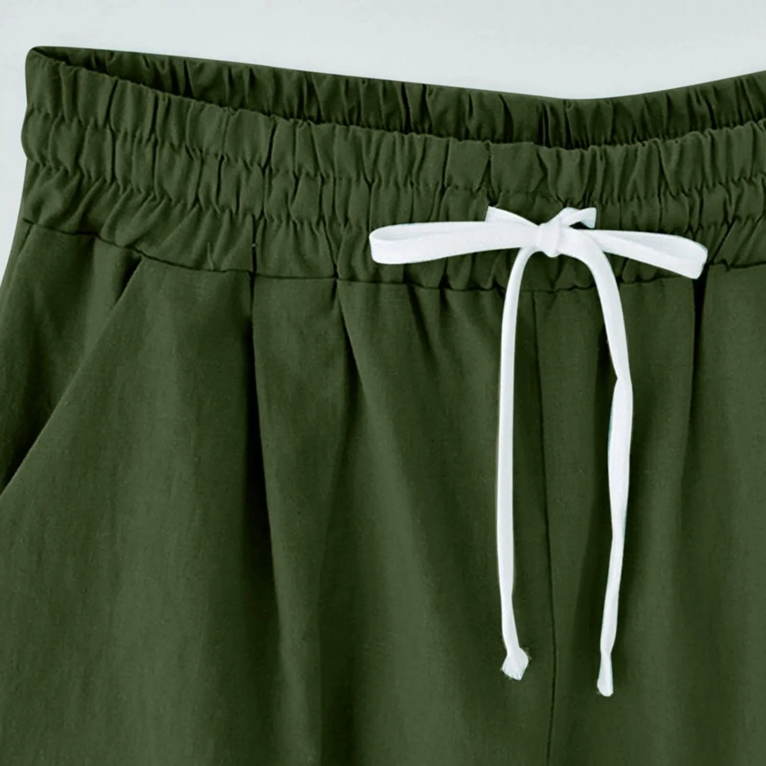 sdbrld Bermuda Shorts for Women,Womens Bermuda Shorts Fashion Summer Drawstring Shorts High Waisted Cotton Athletic Shorts