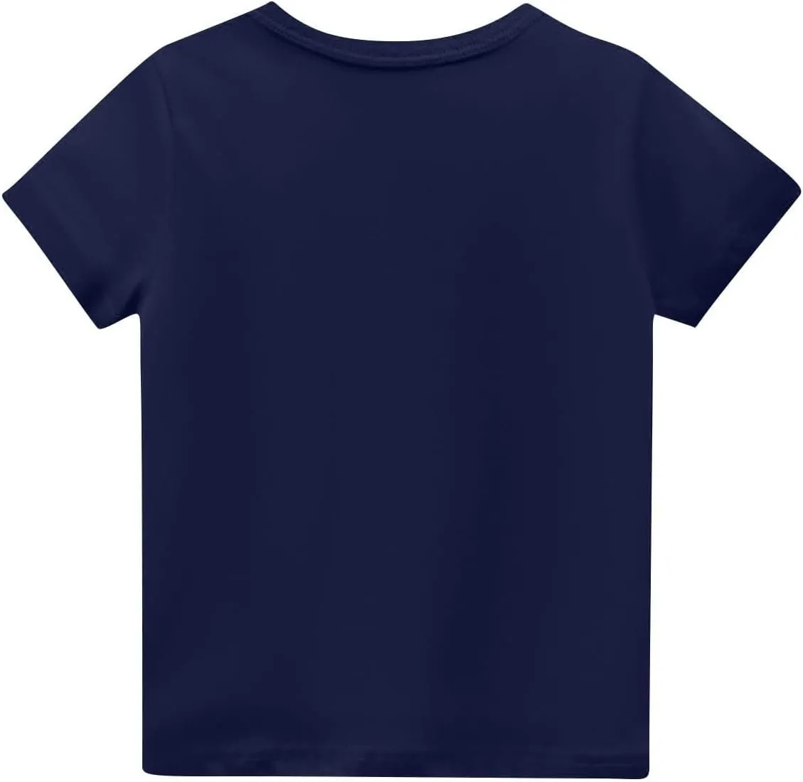 sfdgfhyf Girls Short Sets Sleeve T Shirts A Casual Solid ColorKids Crewneck T-Shirts Summer Tops Basic Tees