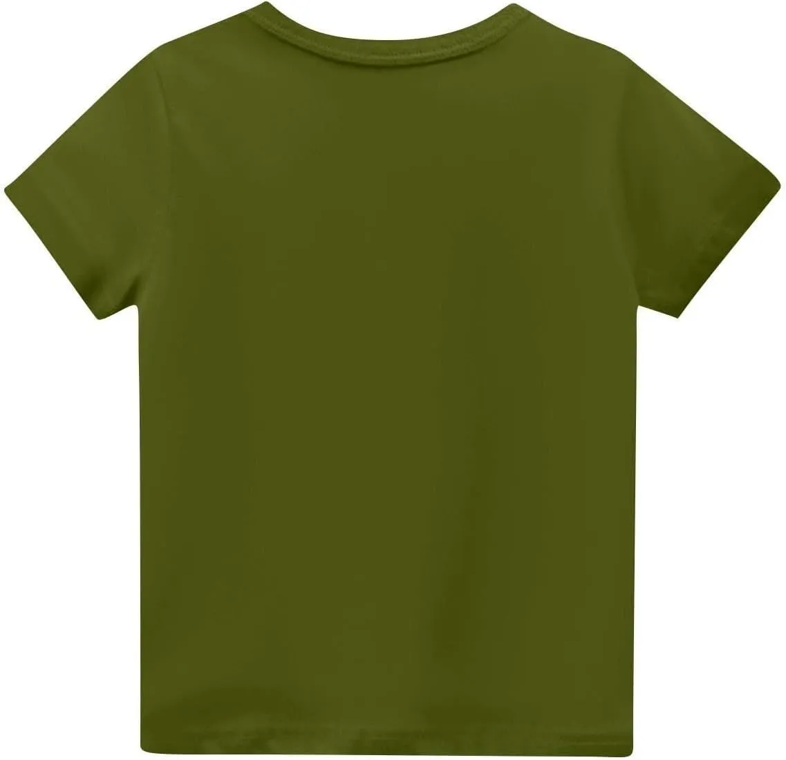 sfdgfhyf Girls Short Sets Sleeve T Shirts A Casual Solid ColorKids Crewneck T-Shirts Summer Tops Basic Tees
