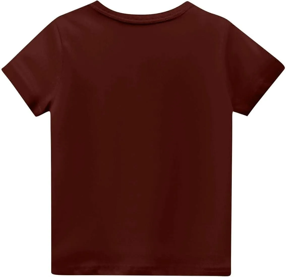 sfdgfhyf Girls Short Sets Sleeve T Shirts A Casual Solid ColorKids Crewneck T-Shirts Summer Tops Basic Tees
