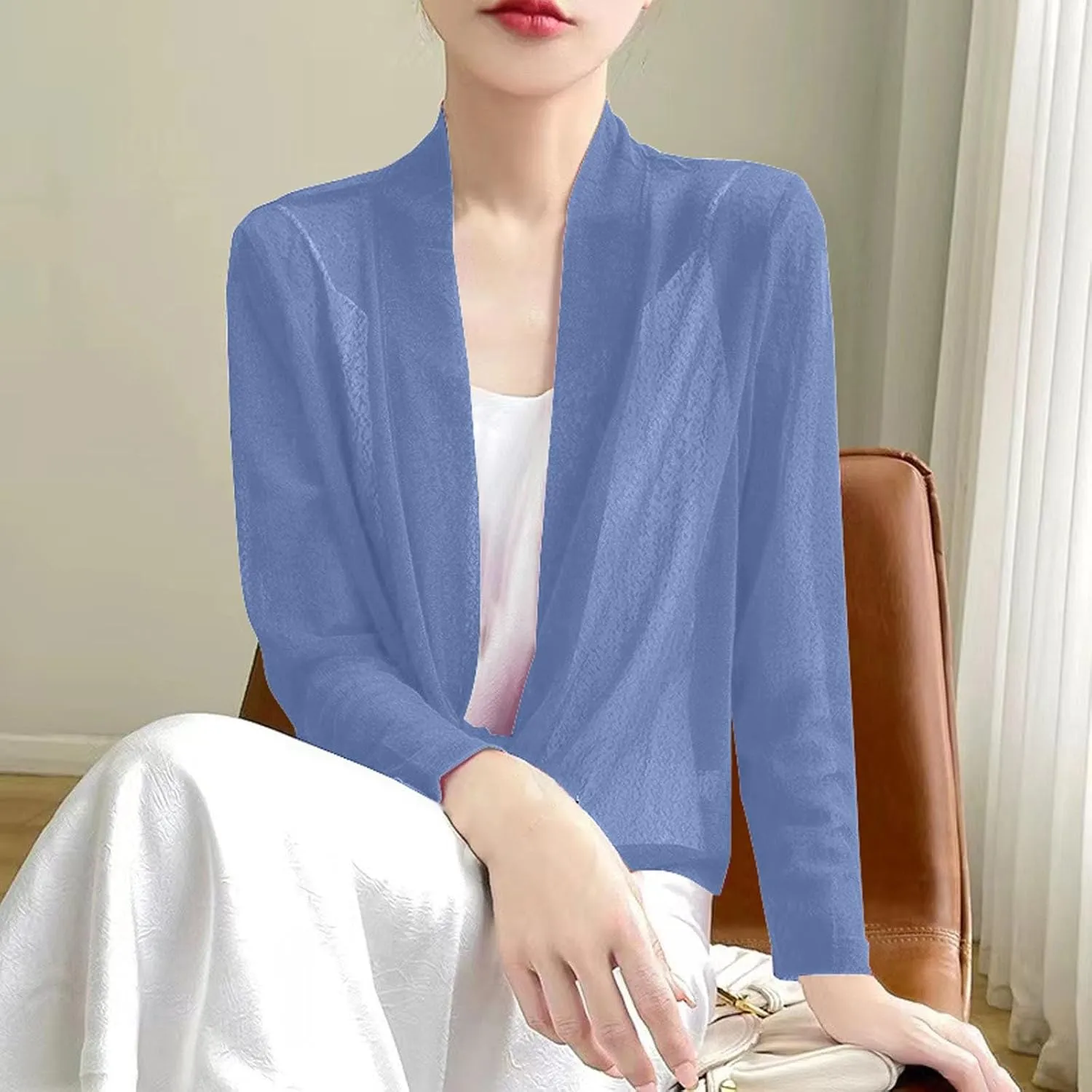 SHAOBGE Womens Winter Coats Women's Long Sleeve Ice Silk Knit Skirt V Neck Cardigan Womens Cardigan