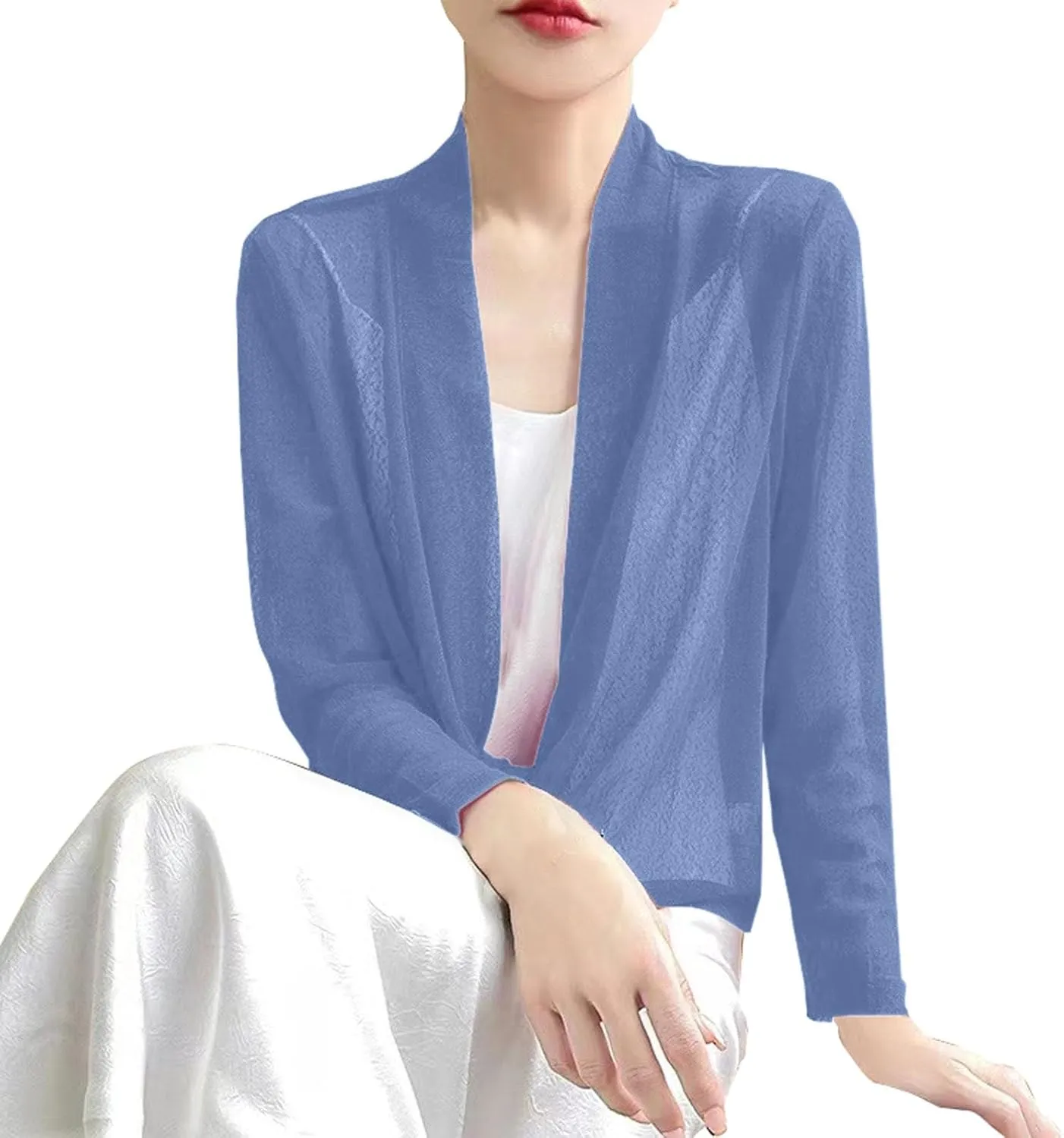 SHAOBGE Womens Winter Coats Women's Long Sleeve Ice Silk Knit Skirt V Neck Cardigan Womens Cardigan