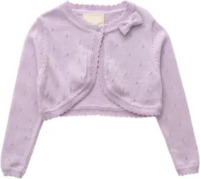 Short Cardigans for Girls Kids Long Sleeve One Buttons Solid Open Front Sweater Coats Jacket Clothes Teen Casual Tops