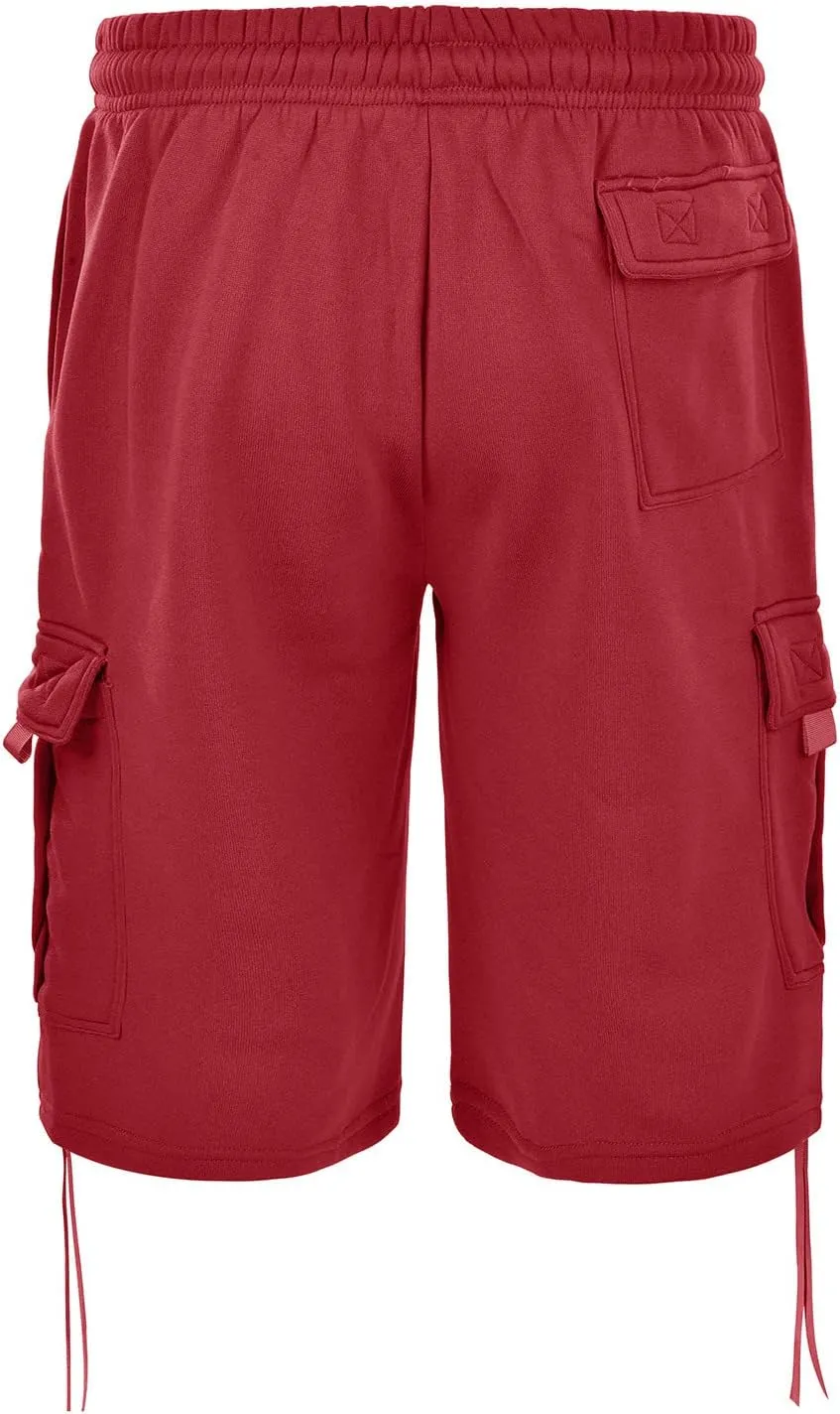 Shorts Men Athletic Men's Solid Straight Loose Cargo Shorts Golf Shorts Drawtring Hiking Shorts with 4 Pockets