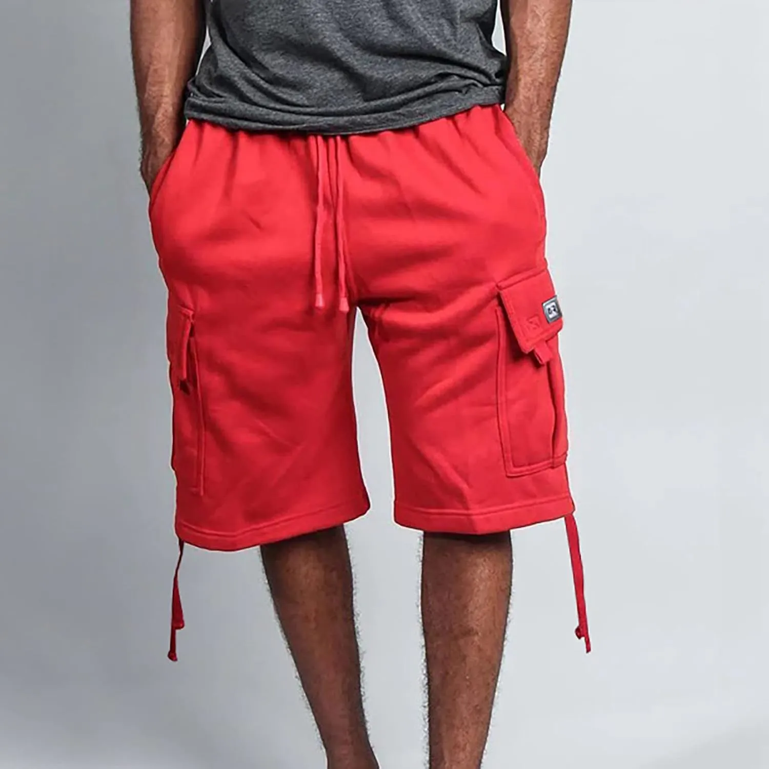 Shorts Men Athletic Men's Solid Straight Loose Cargo Shorts Golf Shorts Drawtring Hiking Shorts with 4 Pockets