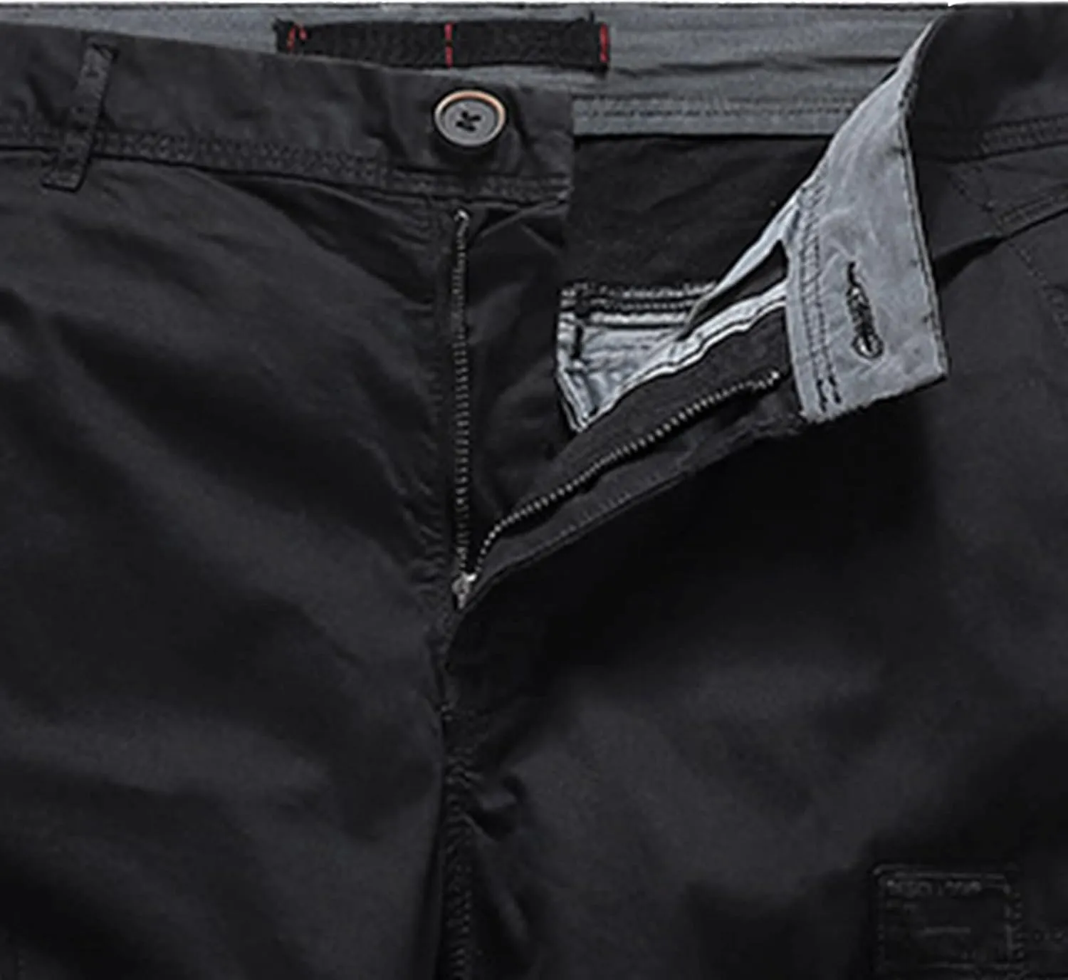 Shorts Men Cargo Men's Cotton Flat Shorts Classic-Fit Golf Shorts Casual Hiking Cargo Shorts with Zipper Pockets