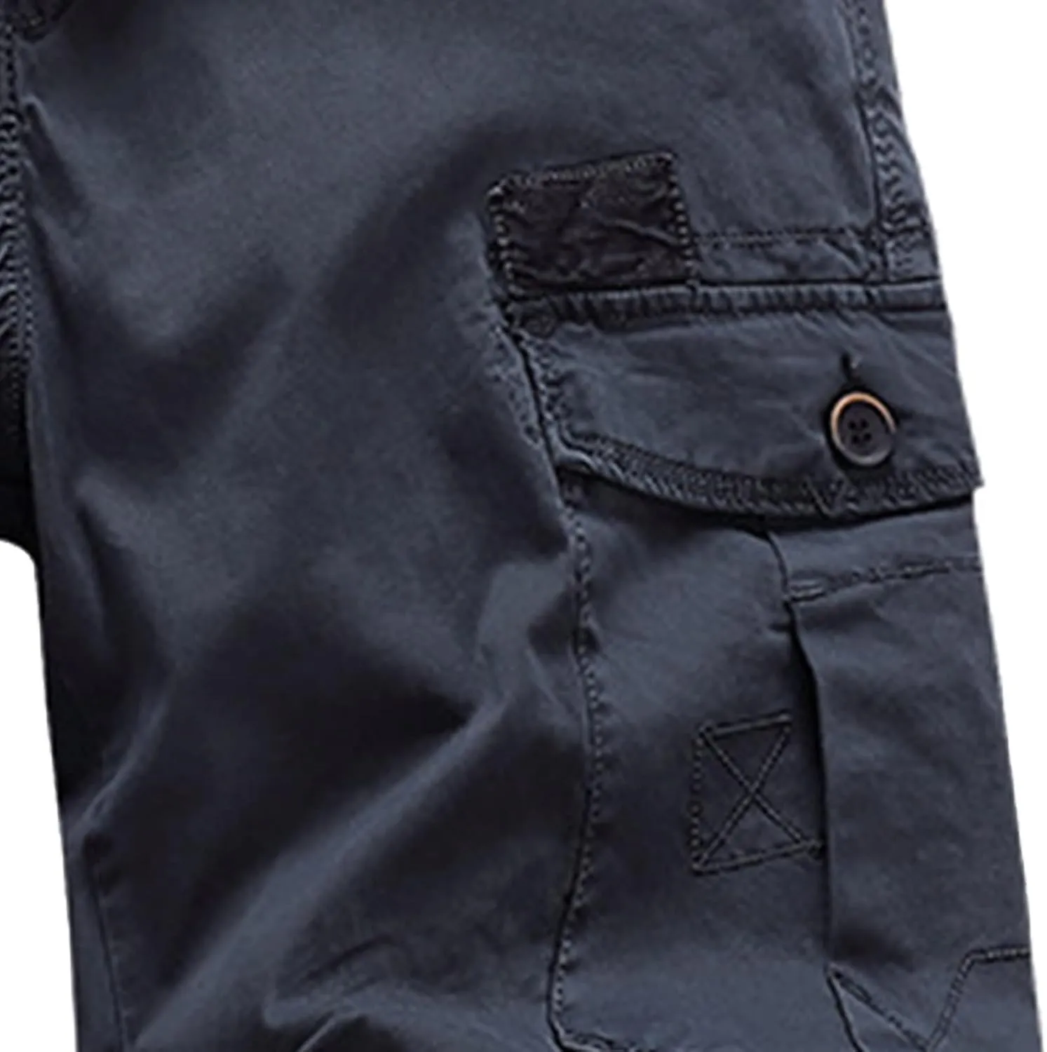 Shorts Men Cargo Men's Cotton Flat Shorts Classic-Fit Golf Shorts Casual Hiking Cargo Shorts with Zipper Pockets