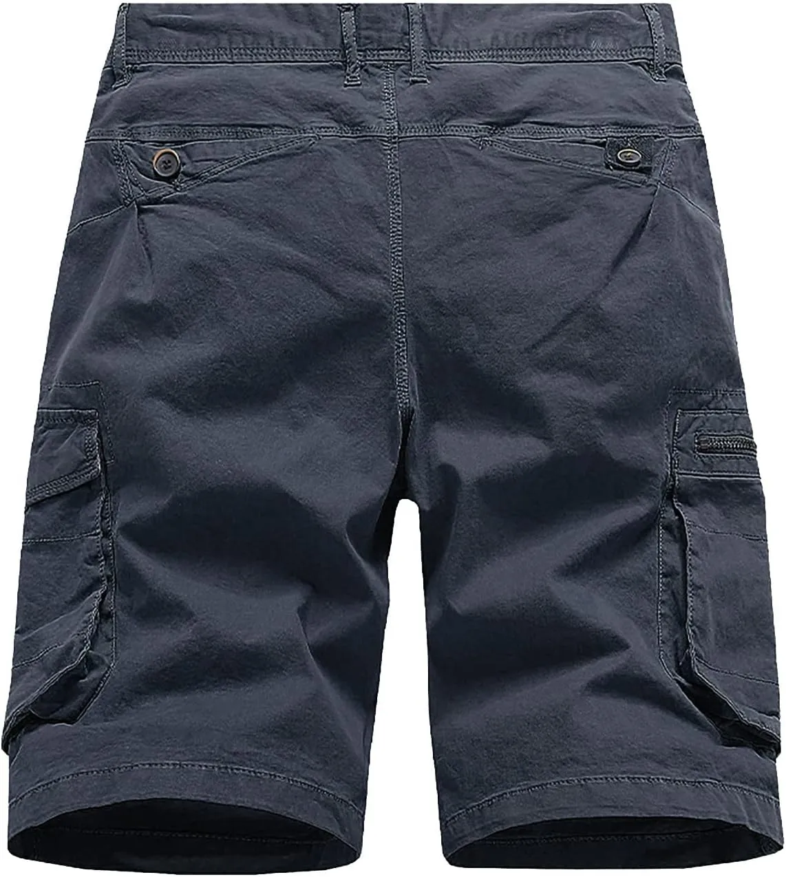 Shorts Men Cargo Men's Cotton Flat Shorts Classic-Fit Golf Shorts Casual Hiking Cargo Shorts with Zipper Pockets