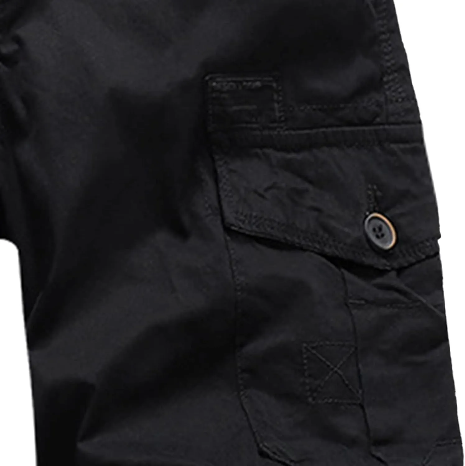Shorts Men Cargo Men's Cotton Flat Shorts Classic-Fit Golf Shorts Casual Hiking Cargo Shorts with Zipper Pockets