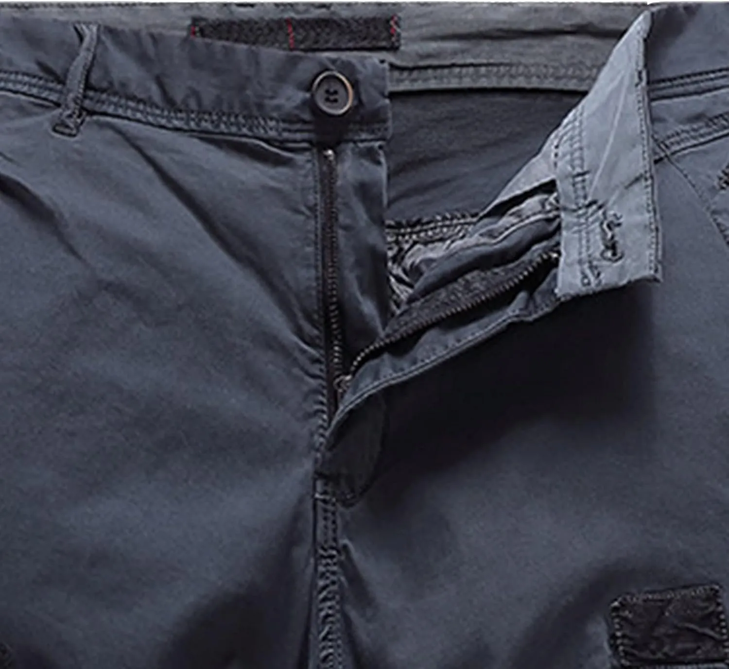 Shorts Men Cargo Men's Cotton Flat Shorts Classic-Fit Golf Shorts Casual Hiking Cargo Shorts with Zipper Pockets