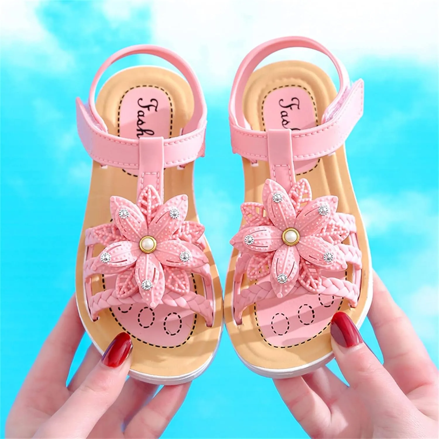 Slides Kids Girls Children Sandals Soft Flat Shoes Fashion Comfortable Bow Soft Bottom Lightweight Baby Princess