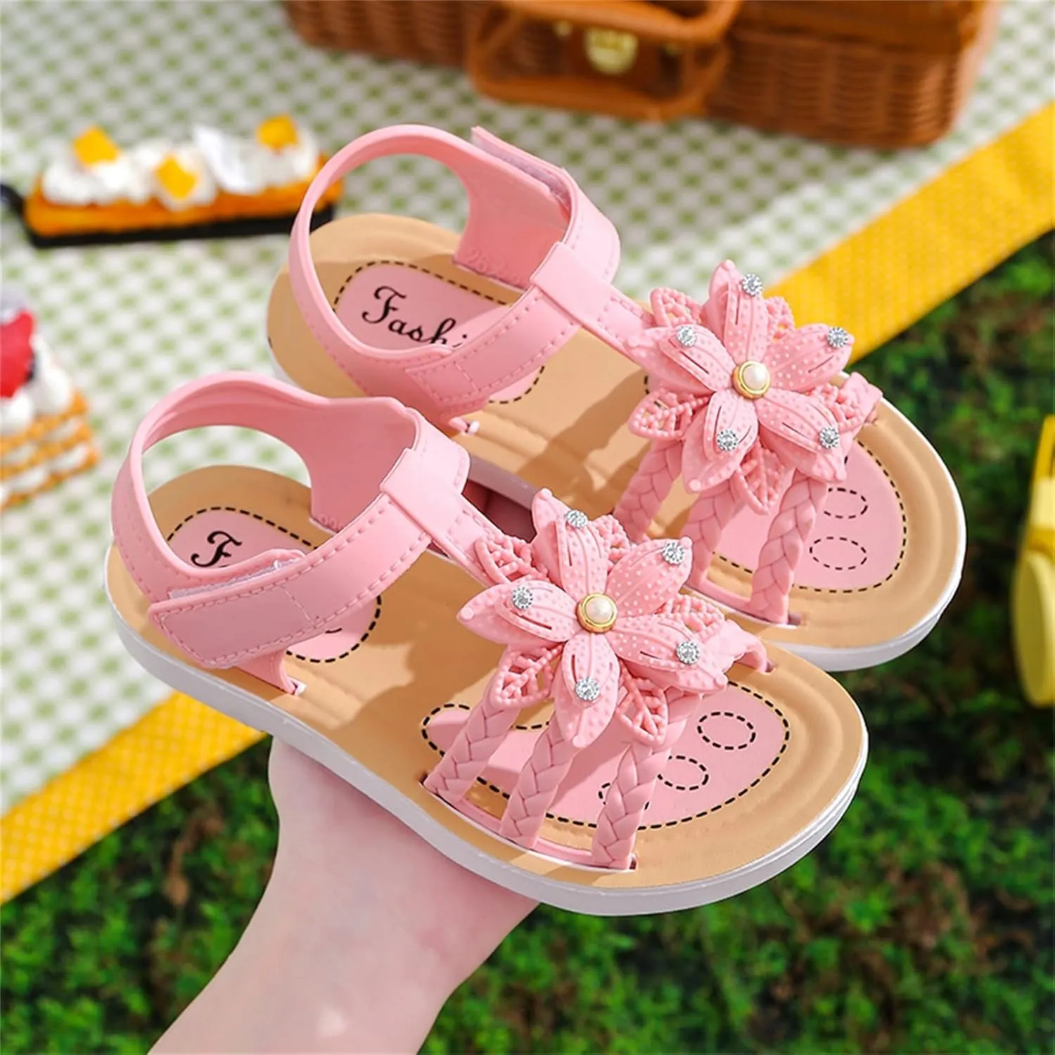 Slides Kids Girls Children Sandals Soft Flat Shoes Fashion Comfortable Bow Soft Bottom Lightweight Baby Princess