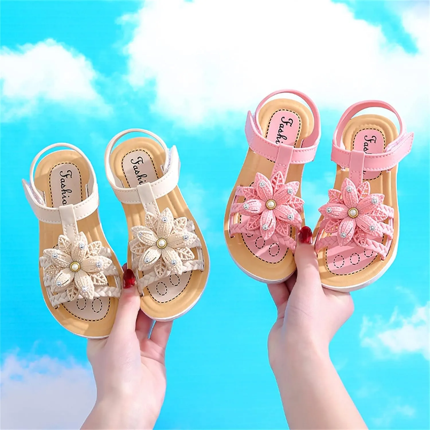 Slides Kids Girls Children Sandals Soft Flat Shoes Fashion Comfortable Bow Soft Bottom Lightweight Baby Princess