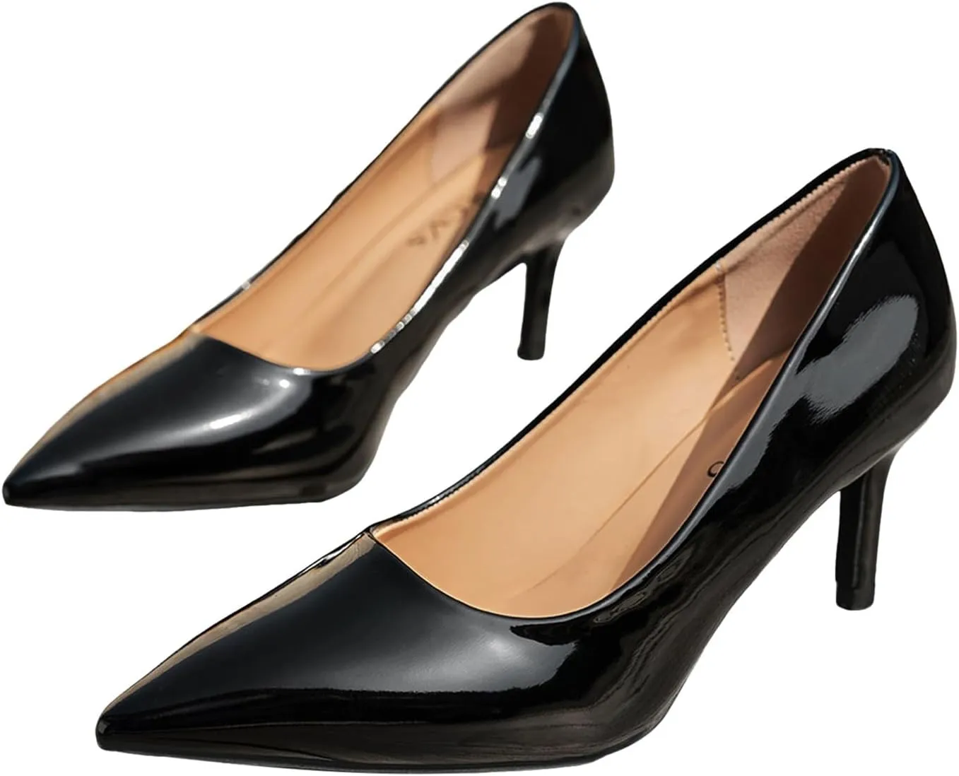 Slip on Comfortable High Heels Closed Toe Heels Women's Stiletto Pointed Toe Dress Shoes Wedding Prom Bridal Work