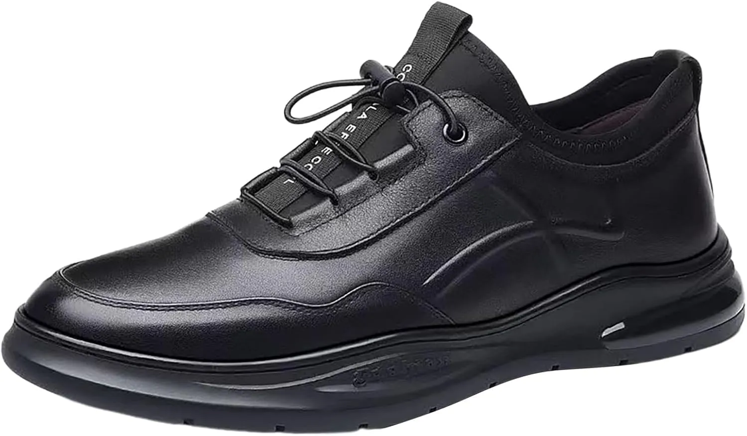 Slip on Walking Shoes Men Casual Dressy PU Leather Memory Foam Breathable Lightweight Fashion Sneakers Non Slip Travel Jogging Workout Tennis Shoes Wide Width
