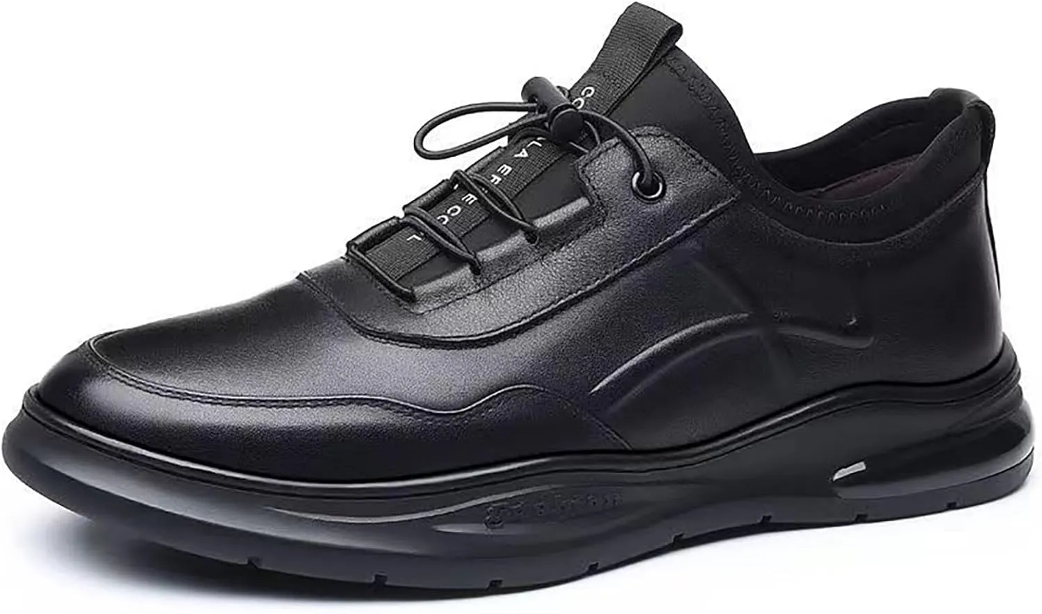 Slip on Walking Shoes Men Casual Dressy PU Leather Memory Foam Breathable Lightweight Fashion Sneakers Non Slip Travel Jogging Workout Tennis Shoes Wide Width