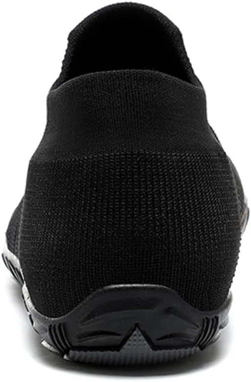 Slip on Walking Shoes Men Comfy Knitted Memory Foam Breathable Mesh Fashion Sneakers Non Slip Travel Jogging Training Gym Shoes Wide Width