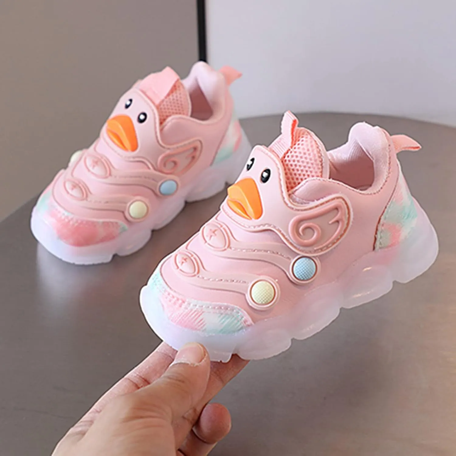 Sneakers for Girls Baby Toddler Boys Girls LED Light Sneakers Walking Shoes Kids Mesh Luminous Sport Running Shoes