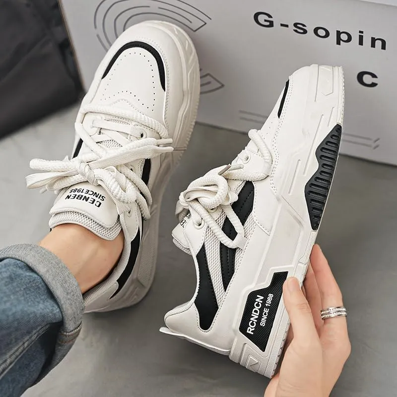 Sneakers for Mens Casual Shoes Fashion Sneakers Comfort Walking Shoes Men's Non Slip Work Footwear, Food Service Work Sneakers, Lace-Up Breathable Work Shoes for Men's Fashion Sneakers