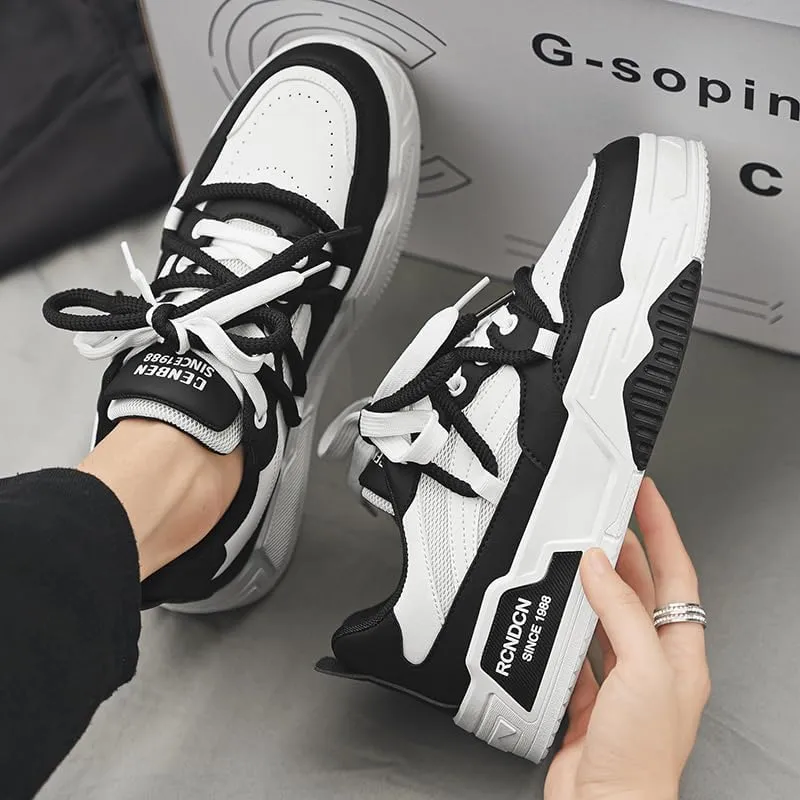 Sneakers for Mens Casual Shoes Fashion Sneakers Comfort Walking Shoes Men's Non Slip Work Footwear, Food Service Work Sneakers, Lace-Up Breathable Work Shoes for Men's Fashion Sneakers