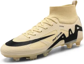 Soccer Cleats Men Soccer Boots Outdoor Turf Training Youth Soccer Cleats High-Top for Big Boys Soccer Shoes
