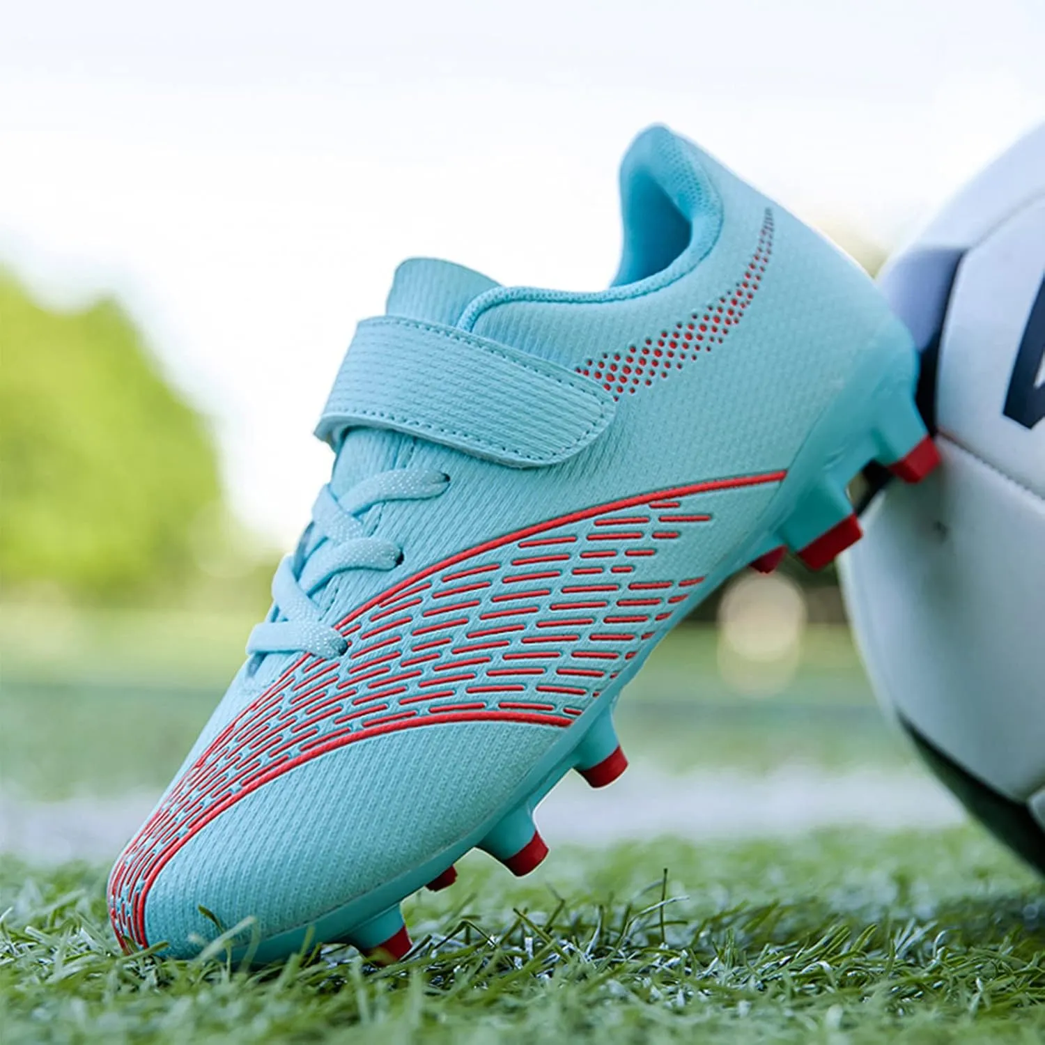 Soccer Shoes for Boys Girls Indoor Football Cleats Firm Ground Soccer Cleats Kids Turf Training Sneakers