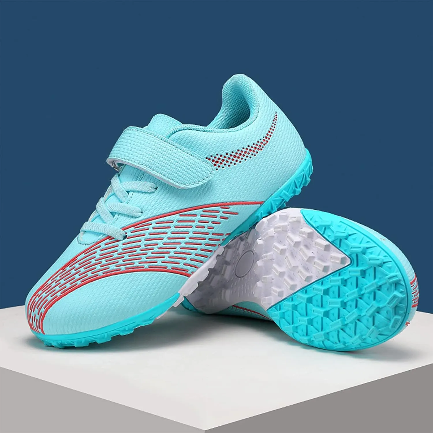 Soccer Shoes for Boys Girls Indoor Football Cleats Firm Ground Soccer Cleats Kids Turf Training Sneakers