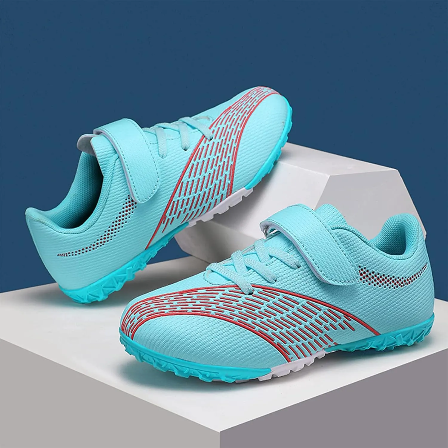 Soccer Shoes for Boys Girls Indoor Football Cleats Firm Ground Soccer Cleats Kids Turf Training Sneakers