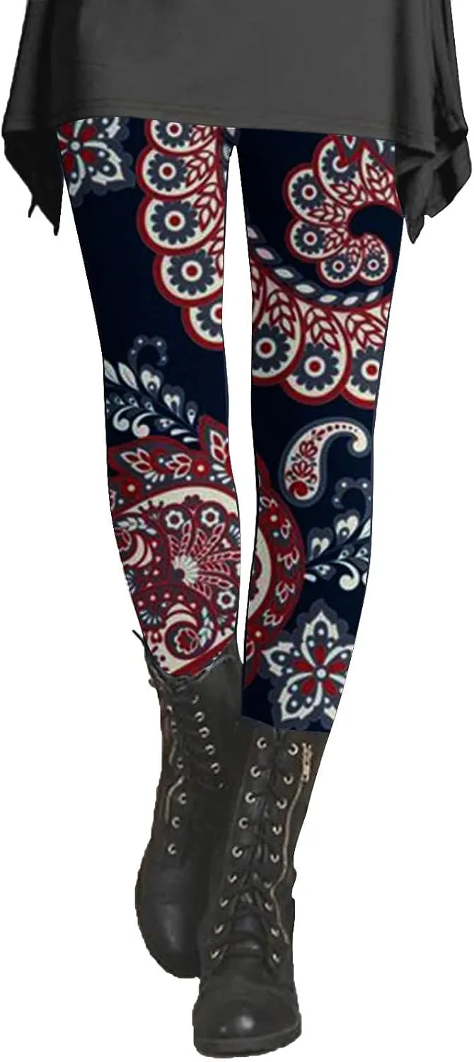 Soft Buttery Leggings for Women Plus Size Tummy Control Leggings Christmas Leggings Tummy Control