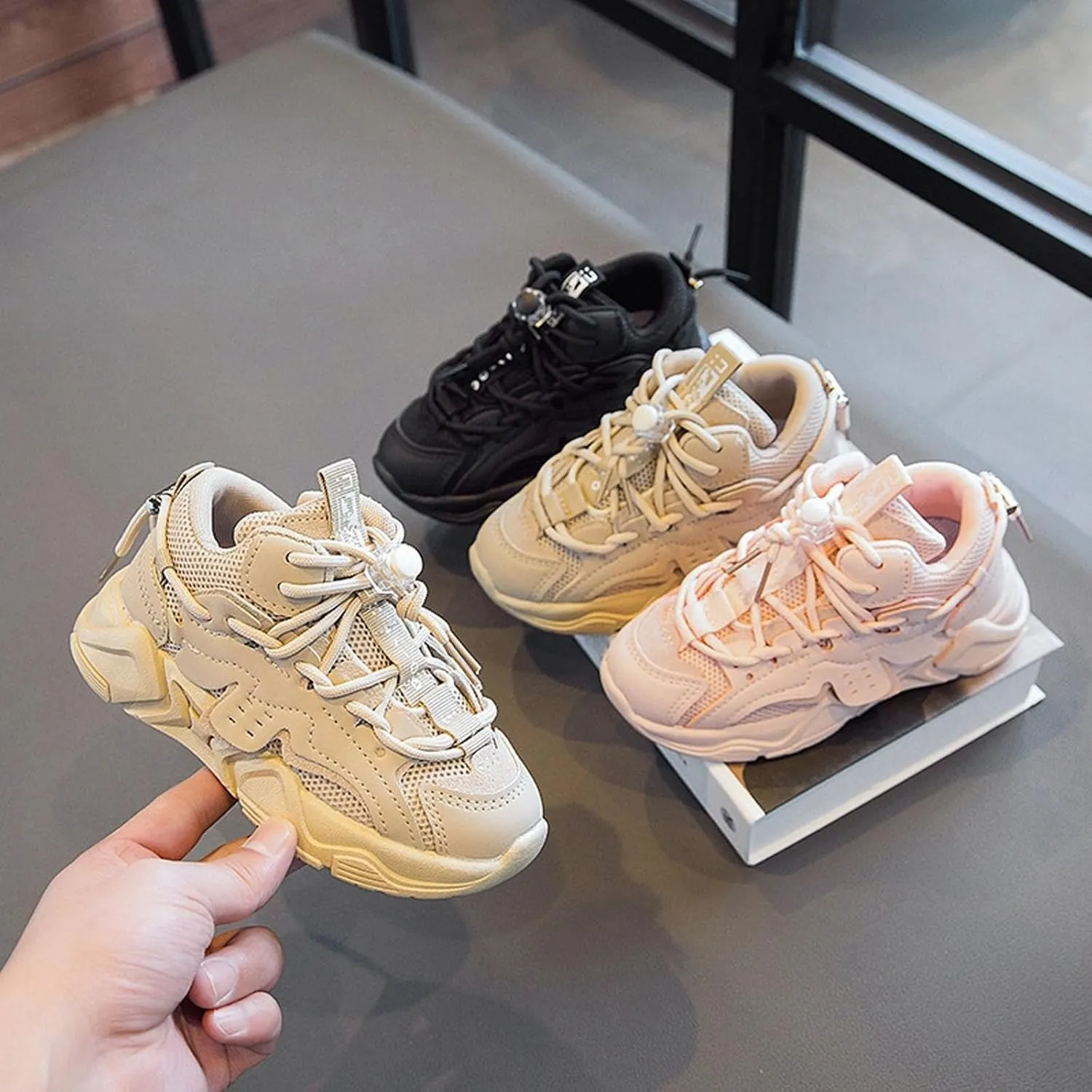 Spring and Summer New Multi Color Solid Shoes Mesh Lightweight and Breathable Children's Fashion Shoes