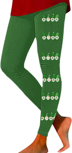Spring Leggings for Women Womens Holiday Leggings with Pockets Yoga Pants Women Petite Green