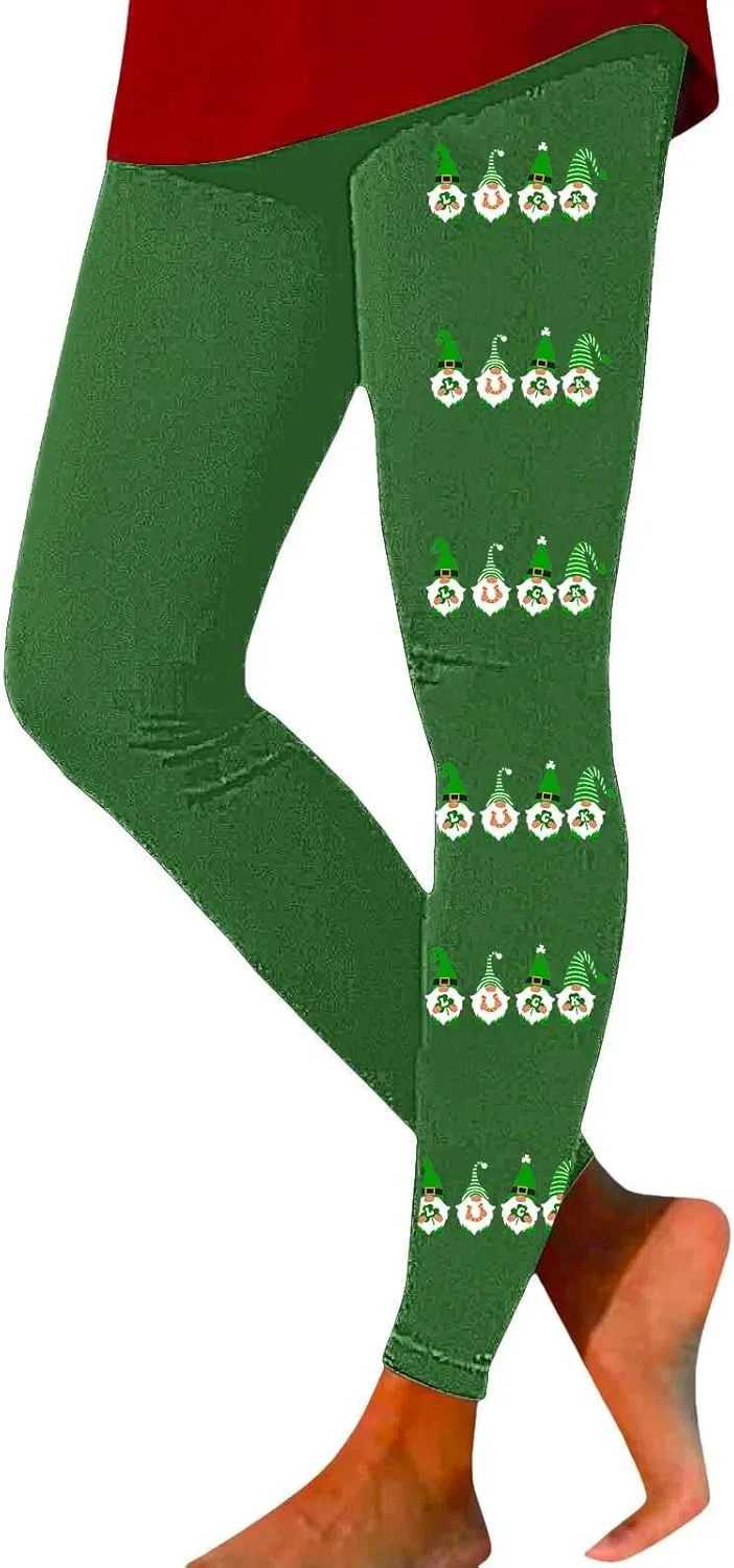 Spring Leggings for Women Womens Holiday Leggings with Pockets Yoga Pants Women Petite Green