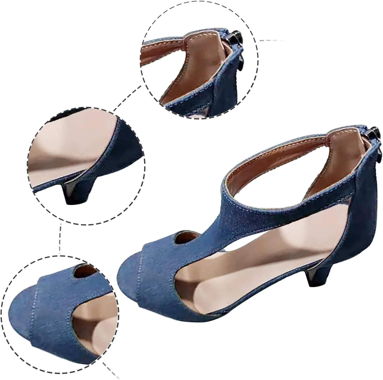 Stiletto Heels for Women Prom Heeled Sandals for Women Silver Shoes Women's Open Toe Ankle Strap Heels Sandals