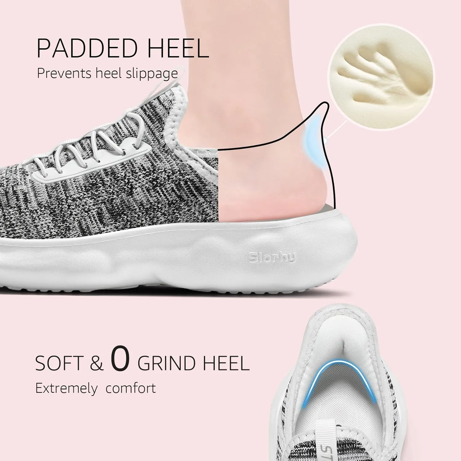 STQ Womens Maternity Shoes Slip-On Walking Sneakers